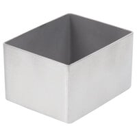 Tablecraft 1157 3 1/4" x 2 1/2" Rectangular Stainless Steel Sugar Caddy