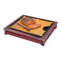 Cal-Mil 810-52 Westport Cut-Mate Carving Station Kit with Dark Wood Frame, Drip Tray, and Cutting Board