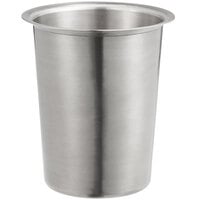 Choice Bulk Pack Solid Stainless Steel Flatware Holder Cylinder - 12/Pack
