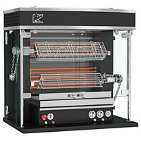 Rotisol-France MasterFlame MF975-2E-LUX-C Electric Rotisserie with 2 Spits and Chrome Accents