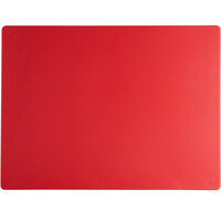 24" x 18" x 1/2" Red Polyethylene Cutting Board