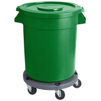 20 Gallon / 320 Cup Green Mobile Ingredient Storage Bin with Lid