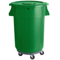44 Gallon / 700 Cup Green Mobile Ingredient Storage Bin with Lid