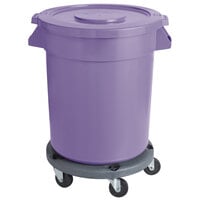 20 Gallon / 320 Cup Purple Mobile Ingredient Storage Bin with Lid