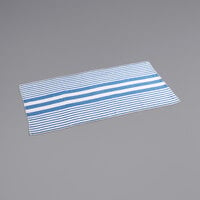 Oxford Tropical 30 inch x 60 inch Blue Stripes 100% Cotton Cabana Pool Towel 9 lb. - 36/Case