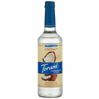 Torani Puremade Zero Sugar Coconut Flavoring Syrup 750 mL Glass Bottle