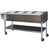 Eagle Group PDHT4 Portable Electric Hot Food Table Four Pan - Open Well, 240V
