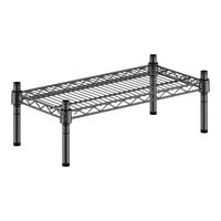 Regency 12" Wide NSF Black Epoxy 1-Shelf Kit with 8" Posts