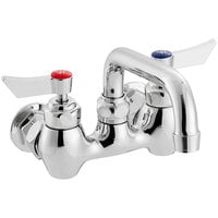 Waterloo Wall-Mounted Faucet with 4" Centers and 6" Swing Spout