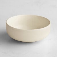 Acopa Pangea 10 oz. Fog White Matte Porcelain Nappie Bowl - 24/Case