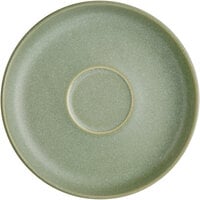 Acopa Pangea 6" Sage Matte Porcelain Saucer - 24/Case