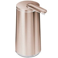 simplehuman ST1064 10 oz. Rose Gold Foam Sensor Pump with Refillable Cartridge and Sample Pouch