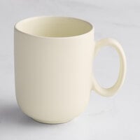Acopa Pangea 12 oz. Fog White Matte Porcelain Mug - 24/Case
