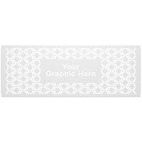 SelectSpace 7' Customizable White Hexagonal Pattern Graphic Partition Panel