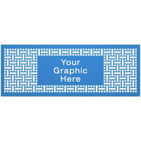 SelectSpace 7' Customizable Sky Blue Square Weave Pattern Graphic Partition Panel