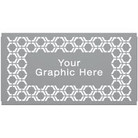 SelectSpace 5' Customizable Stock Gray Hexagonal Pattern Graphic Partition Panel