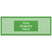 SelectSpace 7' Customizable Green Square Weave Pattern Graphic Partition Panel