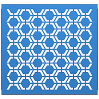 SelectSpace 3' Sky Blue Hexagonal Pattern Partition Panel
