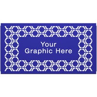 SelectSpace 5' Customizable Royal Blue Hexagonal Pattern Graphic Partition Panel