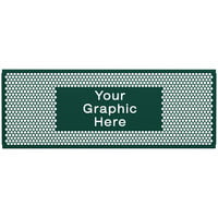 SelectSpace 7' Customizable Forest Green Circle Pattern Graphic Partition Panel