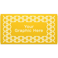 SelectSpace 5' Customizable Bright Yellow Hexagonal Pattern Graphic Partition Panel