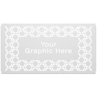 SelectSpace 5' Customizable White Hexagonal Pattern Graphic Partition Panel