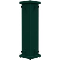 SelectSpace 10 inch x 10 inch x 36 inch Forest Green Corner Planter with Square Top Cut-Out
