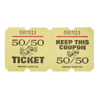Yellow 50/50 Marquee Raffle Tickets - 1,000/Roll