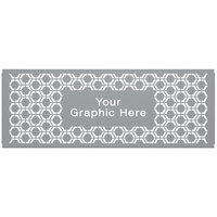 SelectSpace 7' Customizable Stock Gray Hexagonal Pattern Graphic Partition Panel