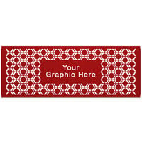 SelectSpace 7' Customizable Red Hexagonal Pattern Graphic Partition Panel