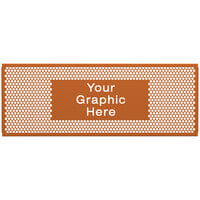 SelectSpace 7' Customizable Burnt Orange Circle Pattern Graphic Partition Panel
