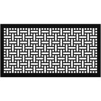 SelectSpace 5' Stock Black Square Weave Pattern Partition Panel