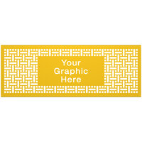 SelectSpace 7' Customizable Bright Yellow Square Weave Pattern Graphic Partition Panel