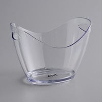 Choice 3.25 Qt. Small 2-Bottle Plastic Oval Wine Bucket