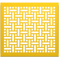 SelectSpace 3' Bright Yellow Square Weave Pattern Partition Panel