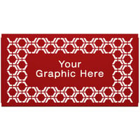 SelectSpace 5' Customizable Red Hexagonal Pattern Graphic Partition Panel