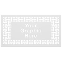 SelectSpace 5' Customizable White Square Weave Pattern Graphic Partition Panel