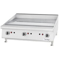 U.S Range UTGG72-G72M 72 inch Natural Gas Chrome Plated Countertop Griddle with Manual Controls - 162,000 BTU
