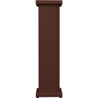 SelectSpace 10 inch x 10 inch x 36 inch Brown Stand-Alone Planter with Square Top Cut Out