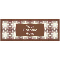 SelectSpace 7' Customizable Brown Square Weave Pattern Graphic Partition Panel