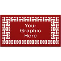 SelectSpace 5' Customizable Red Square Weave Pattern Graphic Partition Panel