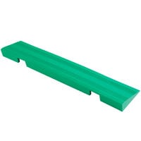 Cactus Mat 2557-GFER Poly-Lok 2 1/2 inch x 12 inch Green Vinyl Interlocking Drainage Floor Tile Edge Ramp with Female End - 3/4 inch Thick
