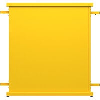 SelectSpace 32" x 10" x 36" Bright Yellow Straight Stand Planter with Circle Top Cut-Outs