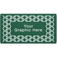 SelectSpace 5' Customizable Forest Green Hexagonal Pattern Graphic Partition Panel