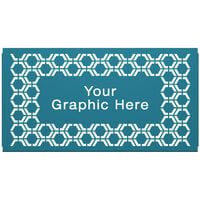 SelectSpace 5' Customizable Teal Hexagonal Pattern Graphic Partition Panel