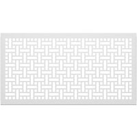 SelectSpace 5' White Square Weave Pattern Partition Panel