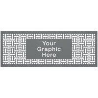 SelectSpace 7' Customizable Stock Gray Square Weave Pattern Graphic Partition Panel