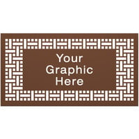 SelectSpace 5' Customizable Brown Square Weave Pattern Graphic Partition Panel
