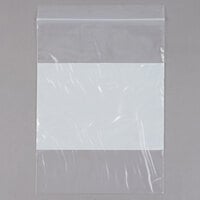 Plastic Food Bag 6" x 8" Pint Size Seal Top with White Write On Block - 1000/Case