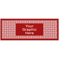 SelectSpace 7' Customizable Red Square Weave Pattern Graphic Partition Panel